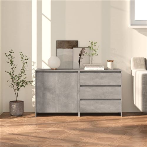 Vidaxl Gris Buffets 2 Pcs Béton - Image 2