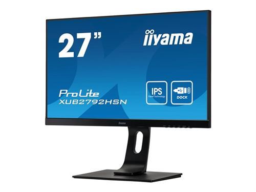 iiyama ProLite XUB2792HSN-B1 - Écran LED - 27 - 1920 x 1080 Full HD (1080p) @ 75 Hz - IPS - 250 cd/m² - 1000:1 - 4 ms - HDMI, DisplayPort, USB-C - haut-parleurs - noir