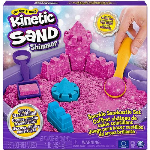 Spin Master 6063520 - Kinetic Sand Boîte Set Shimmer Rose 454g