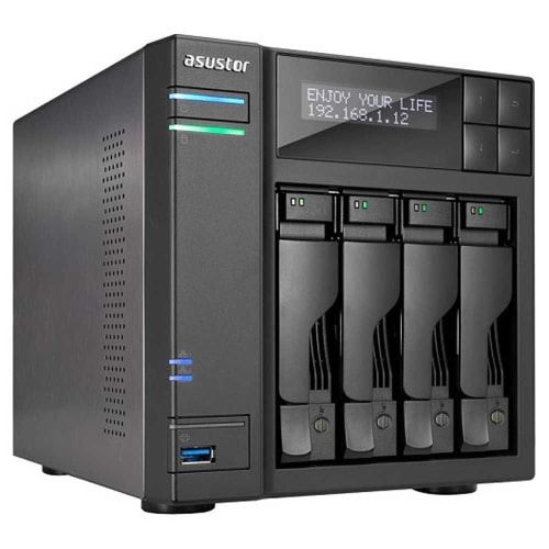 ASUSTOR AS7004T - Serveur NAS - 4 Baies - SATA 6Gb/s / eSATA - RAID 0 1 5 6 10 JBOD - RAM 8 Go - Gigabit Ethernet - iSCSI support