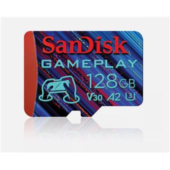SanDisk Carte Mémoire micro sdxc A2 128Go V30 U3 GamePlay microSDXC Pour Mobile Console Gaming jeux jusqu'à 190MB/s - 1