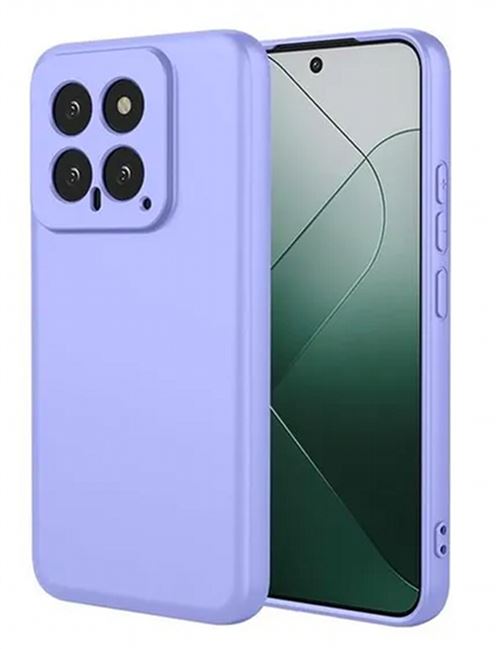 Coque pour Xiaomi 14 5G - housse etui silicone gel fine + film ecran - MAUVE - htdmobiles