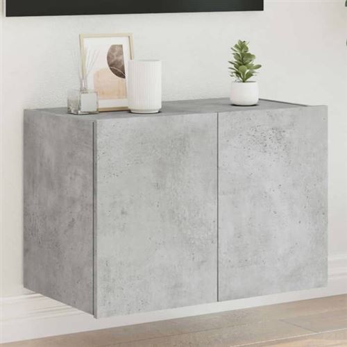 Vidaxl Gris Meuble Tv Mural Led - Image 3