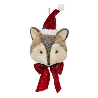 Atmosphera Créateur d'intérieur - Décoration Murale de Noël Renard 49cm Rouge - 1