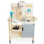 Atelier Enfant bois, Établi avec Outils - 74 éléments de Bricolage, Table de Travail, Perceuse, vis, Gants pour Petites Mains
