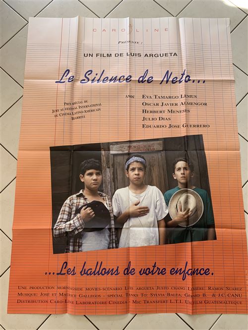 Affiche de Cinéma Originale - Le Silence de Neto... - Luis Argueta - 116x158cm