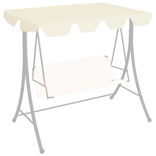 vidaXL Toit de rechange de balançoire Crème 188/168x110/145cm 270 g/m²