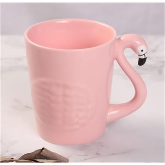 Nuenen 5 Pcs Set de Cadeaux pour Femme Fille Comprenant Tasse à Café Flamant Rose en Céramique Trousse de Maquillage Voyage Chaussettes Porte-Clés