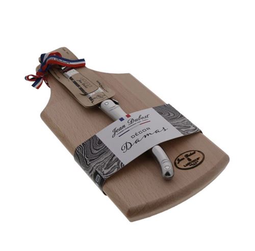 Non Communiqué Planche À Découper En Bois + Couteau 26 Cm Jean Dubost Ap036424d32002