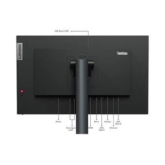 Ecran LED PC Lenovo ThinkVision P24h-30 23.8" QHD Noir corbeau