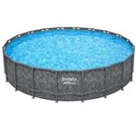 Kit Piscine hors sol tubulaire - APX 365™ - 610 x 132 cm - Ronde (Filtre a sable, 500g polysphere, échelle, bâche)