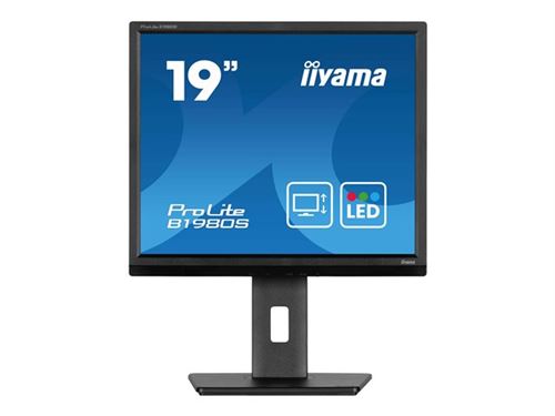 Iiyama Noir Prolite B1980s-B1 - Ecran Led - 19" - 1280 X 1024 @ 75 Hz - Tn - 250 Cd/M² - 1000:1 - 3 Ms - Hdmi, Displayport - Haut-Parleurs - Mat - Image 4