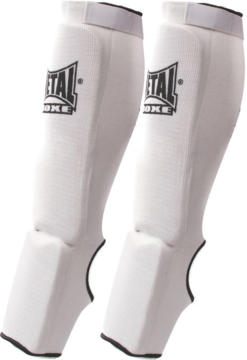 Protège tibias pieds Métal Boxe-Protège Tibias-Pieds Blanc - S (MB153SW)----Protège Tibias-Pieds Blanc - S (MB153SW)------------Protège Tibias-Pieds Blanc - S (MB153SW)----