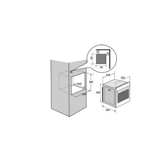 De Dietrich Collection Blanc Pur DOP8360G - Four - intégrable - niche - largeur : 56 cm - profondeur : 56 cm - hauteur : 58.5 cm - avec système auto-nettoyant - classe A+ - gris