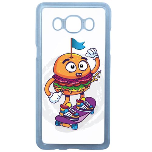 Coque Burger Fond Oblanc Compatible Samsung Galaxy J3 2016 Transparent