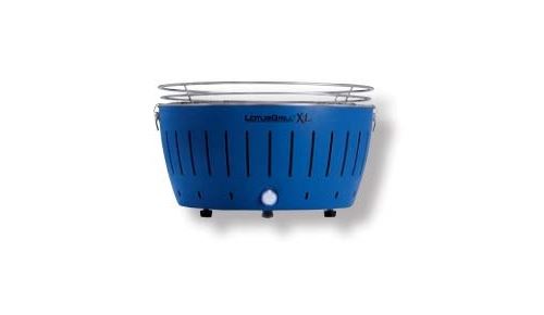 LotusGrill - Barbecue XL BLEU avec piles et câble d'alimentation USB