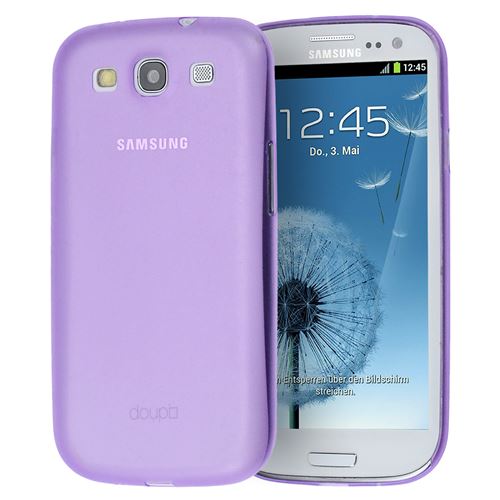 doupi UltraSlim Coque pour Samsung Galaxy S3, fin mat ultra mince et ultra léger Bumper Cover Housse de Protection, violet
