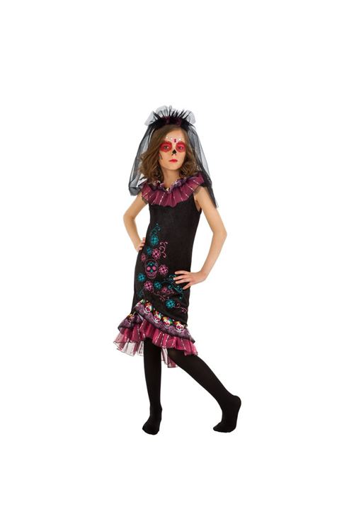 Costume Day Of The Dead Girl Fille - Multicolore - 140 cm