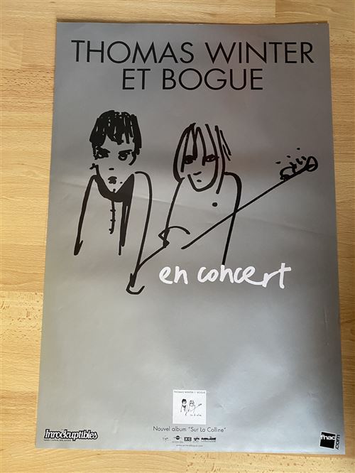Thomas Winter et Bogue - En concert - Sur la Colline - 40x60cm - Affiche État correct - N/A reconditionné disponible sur Fnac