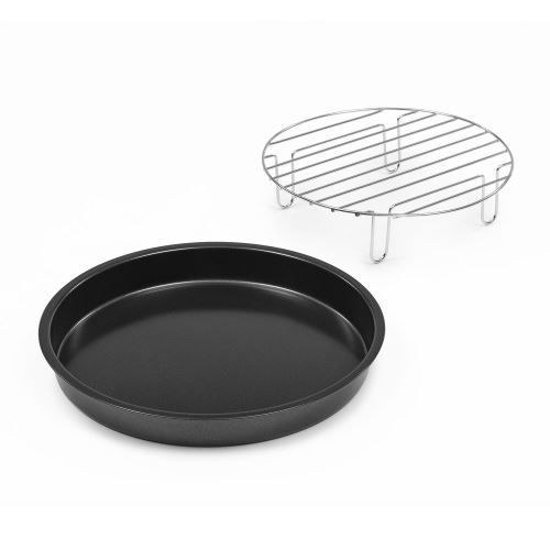 Klarstein AeroVital Cube Chef Plaque à pizza en acier inoxydable pour friteuse à air chaud