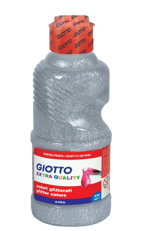 Poster paint 250ml giotto paillettes argent