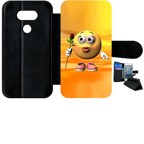Etui À Rabat Lg G5 Smiley Rose