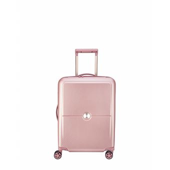 Valise Cabine A 4 Roues Delsey Turenne Taille S 55 Cm Rose