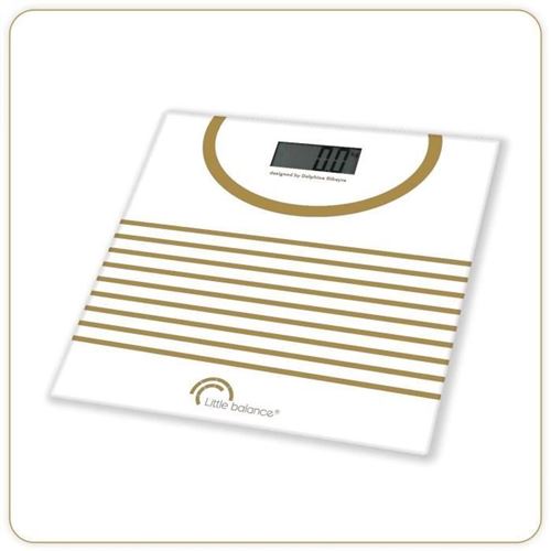 Pese Personne Électronique Little Balance Mariniere Gold - Balance Électronique - 180 Kg/100 G - Design Mariniere Gold