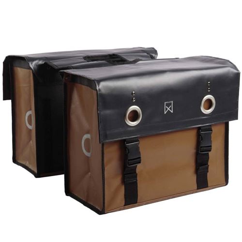 Willex Sac à journaux 52 L Noir mat et marron mat