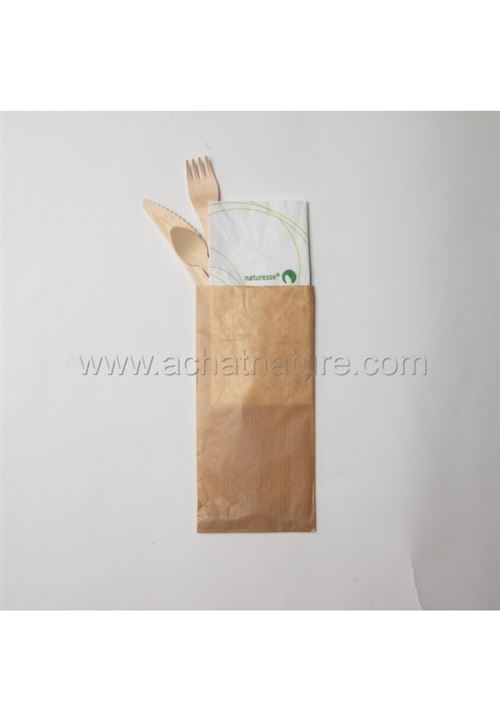 Kit couvert 4 en 1 sachet en papier par 50