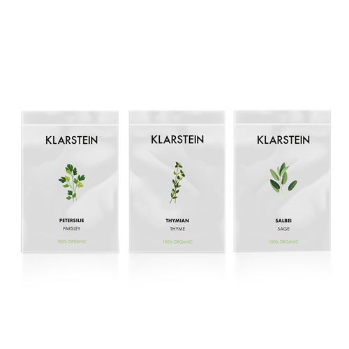 Klarstein GrowIt Seeds Europe - 3 lots de graines pour jardin hydroponique : thym / sauge / persil