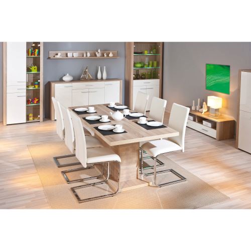 Paris Prix - Table De Repas Extensible swift 160-200cm Chêne Sonoma