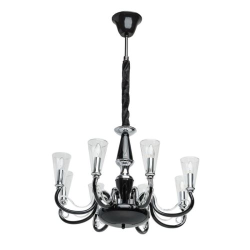 Paris prix - lustre suspension métal 12 têtes 'flay' noir