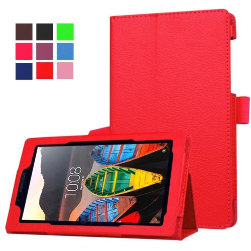 Étui en PU antichoc durable pour LENOVO TAB3 7 Essential 710F - Rouge