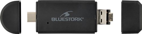 Bluestork : Lecteur de cartes SD / Micro SD avec triple connecteur