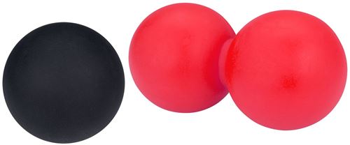 Avento set de boules de massage 6,2 cm rouge/noir