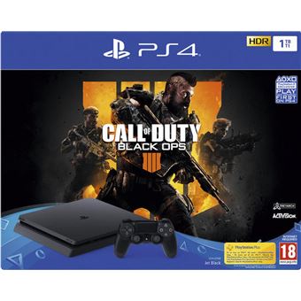 Pack Sony Console PS4 Slim 1 To Noir + Call of Duty Black Ops 4