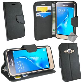 Housse etui coque pochette portefeuille pour Samsung Galaxy J7 2016 verre trempe NOIR NOIR htdmobiles Coque et etui telephone mobile a la Fnac