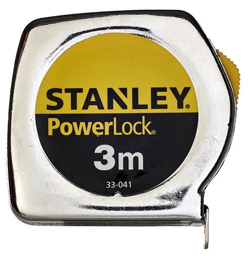 Mètre Ruban 3Mx12,7Mm Powerlock Classic Métal - Stanley - 1-33-218