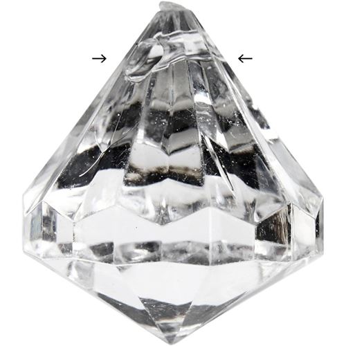 Perles acryliques - Diamant - 27 x 30 mm - 8 pcs