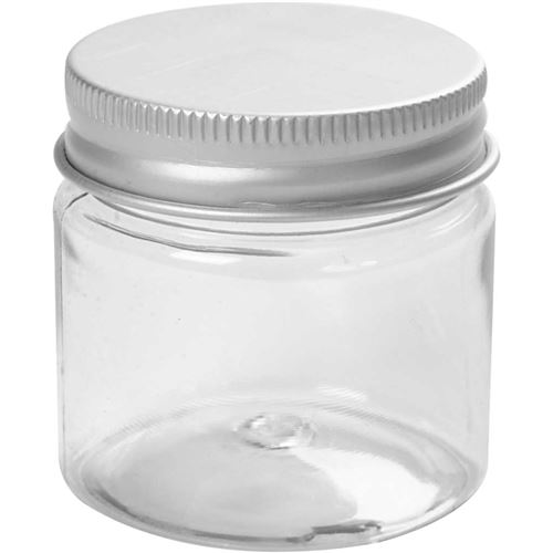 Pot en plastique à Couvercle Vissé - 4,5 x 4,4 cm , 50 ml x 10 pcs