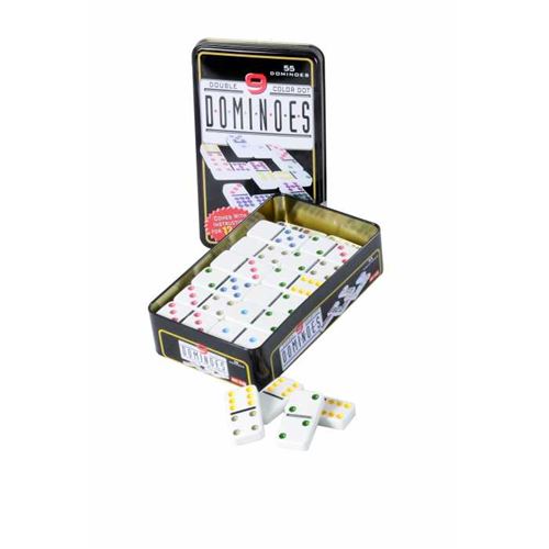 Grand Jeu de dominos DOUBLE NEUF dans une boite en métal