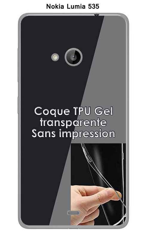 Onozo - Coque Nokia Lumia 535 Transparente (TPU Gel souple)