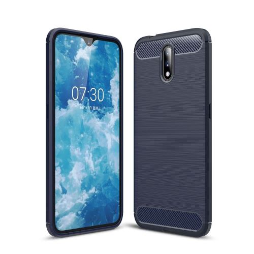 Coque Nokia 2.3 Carbone Bleu Housse Etui En Silicone Gel Souple hfs-house®