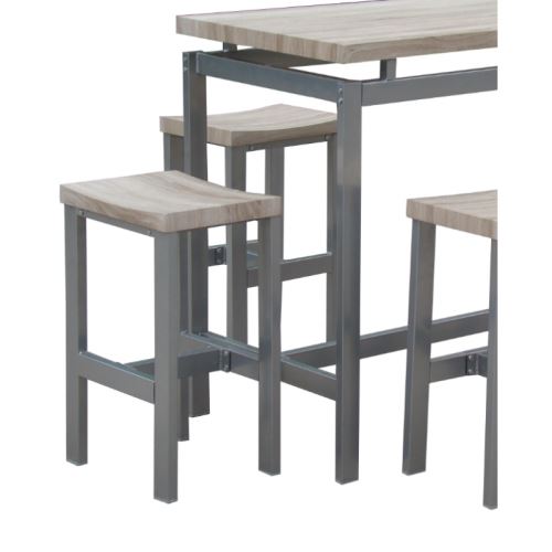 Ensemble Design Table Haute Bar 4 Tabourets Le Mans Set