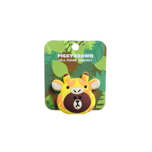 Support de téléphone mignon de bande dessinée universelle Une grosse tête de cerf en silicone