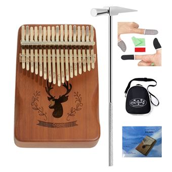 Seeds Kalimba 34 Touches Chromatique En Do – Piano à Pouce Noyer Noir Double Couche, Accord C – Idéal Enfants, Adultes, Pros