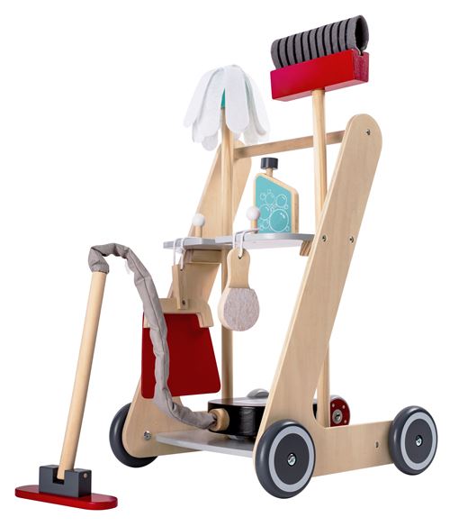 Gerardo's Toys chariot de nettoyage bois 53 cm