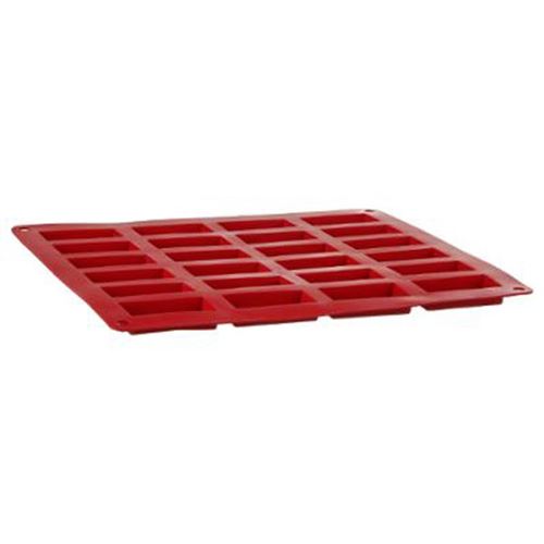 Moule 24 Financiers Silicone Silipro 28cm Rouge