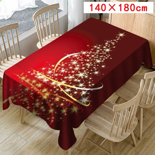 Nappe de Noël Imprimer Rectangle Table Cover Holiday Party Home Decor_Kiliaadk447